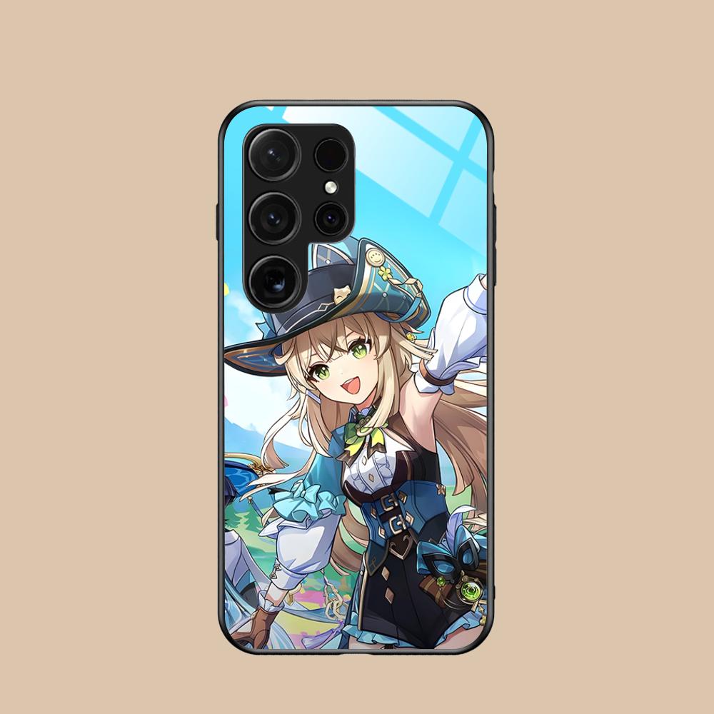 Game GI Kirara Mobile Phone Case for Samsung Galaxy S26 S25 S24 S23 S22 S21 S20 Note20 Plus FE Ultra Glass Colorful Cover Pretty