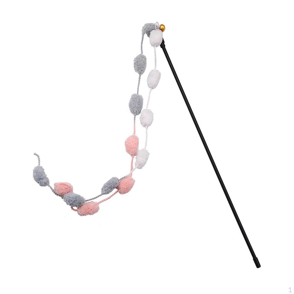 Cat Feather Toy Teaser Catcher with Bell Interactive Kitten Educational Gift Pet