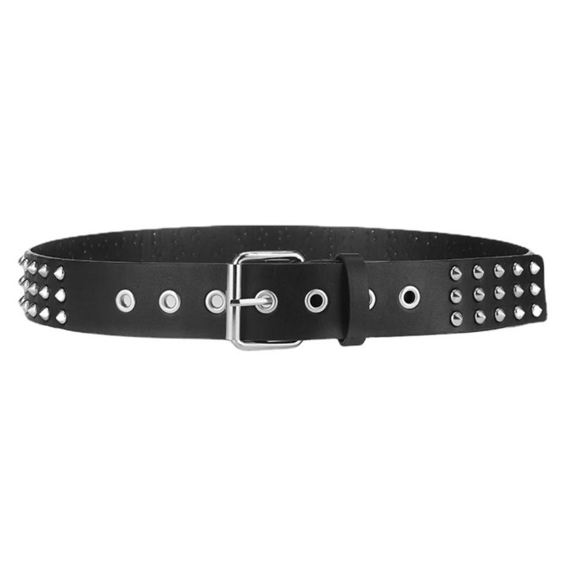 Christmas Gift Waist Belt with Pin Hole Decor Vintage Pu Wide Adjustable Women Waist Seal Cowgirl Belt for Coat