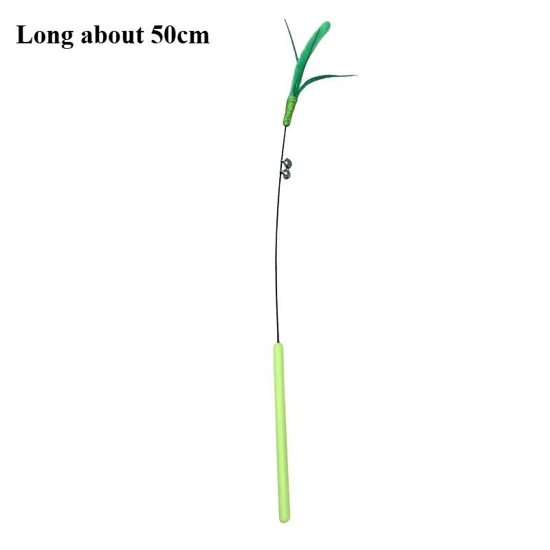 Interactive Coloured Ribbon Cat Toys Teasing Catd Stick Satin Ribbon Cat Stick Toys Kitten Playing Teaser Wand Toy Pet Supplies