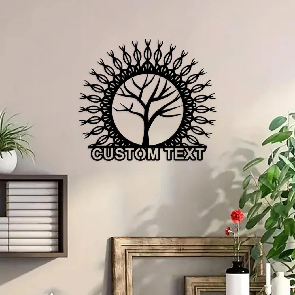 Metal Wall Art for Living Room, Personalized Family Name Sign, Large Metal Decor, Wedding Gift for Couple, Last Name Wall Hanging