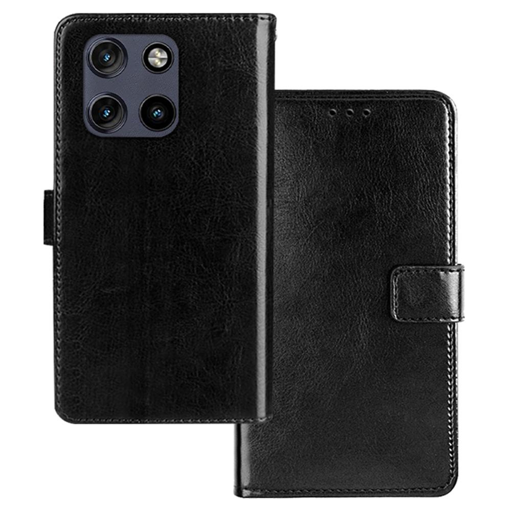 IDEWEI For Motorola Moto G Stylus 5G (2025) Case Wallet Leather Phone Cover Crazy Horse Texture