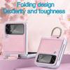 Custodia alla Moda Sottile e Opaca per Samsung Galaxy Z Flip4 Flip 4 5g Flip3 Flip 3 Copertura con Anello da Dito per Custodie Samsung Flip4