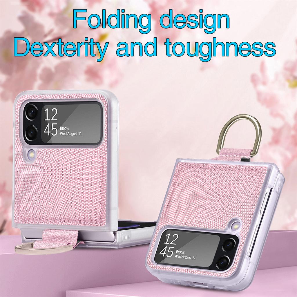 Custodia alla Moda Sottile e Opaca per Samsung Galaxy Z Flip4 Flip 4 5g Flip3 Flip 3 Copertura con Anello da Dito per Custodie Samsung Flip4