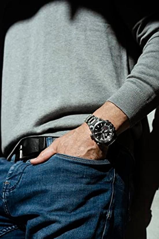 Casio wristwatch Edifice SOSPENSIONE Bluetooth solar power model ECB-2000YD-1AJF men silver.