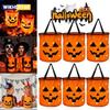 LED Light Halloween Trick or Treat Bucket Pumpkin Candy Bags Collapsible Halloween Basket for Thanksgiving Party Gift Basket