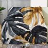 1 Stück Sdoo Flanelldecke - Retro Tropischer Monstera-Blätterdruck in Schwarz Weiß Goldgrau, Ultra-Weiche Ganzjahres-Kuscheldecke für das Sofa