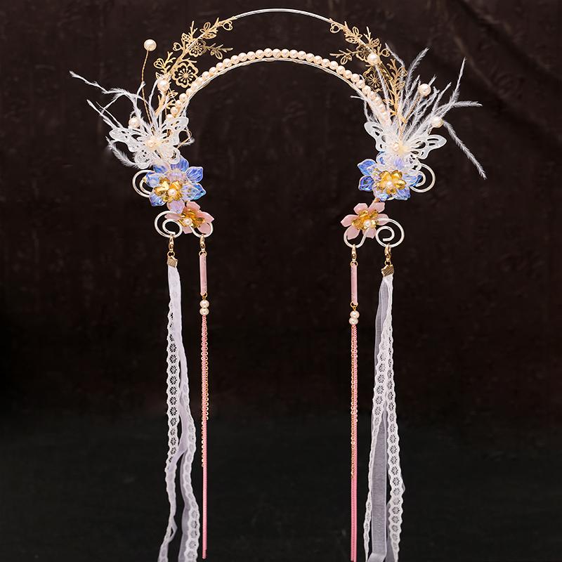 Elegant Ancient Chinese Hanfu Hair Accessories Tassel Headband Fairy Everyday Hairpins Retro Alloy Hairbands
