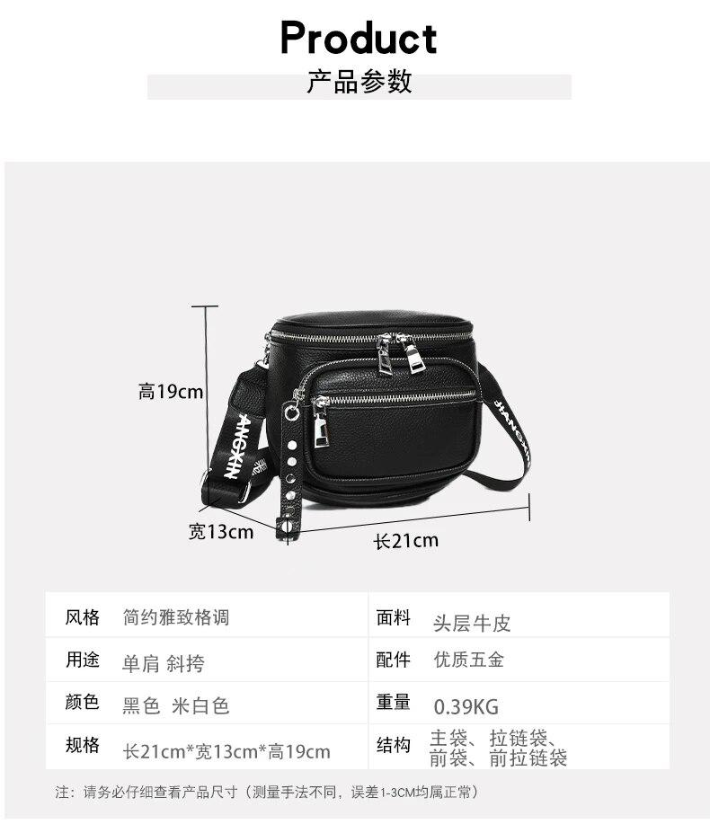 Echte Rindsleder Schulter Crossbody Taschen für Damen 2026 Neue Rindsleder Damen Handtaschen Einfarbige Weibliche Messenger Tote