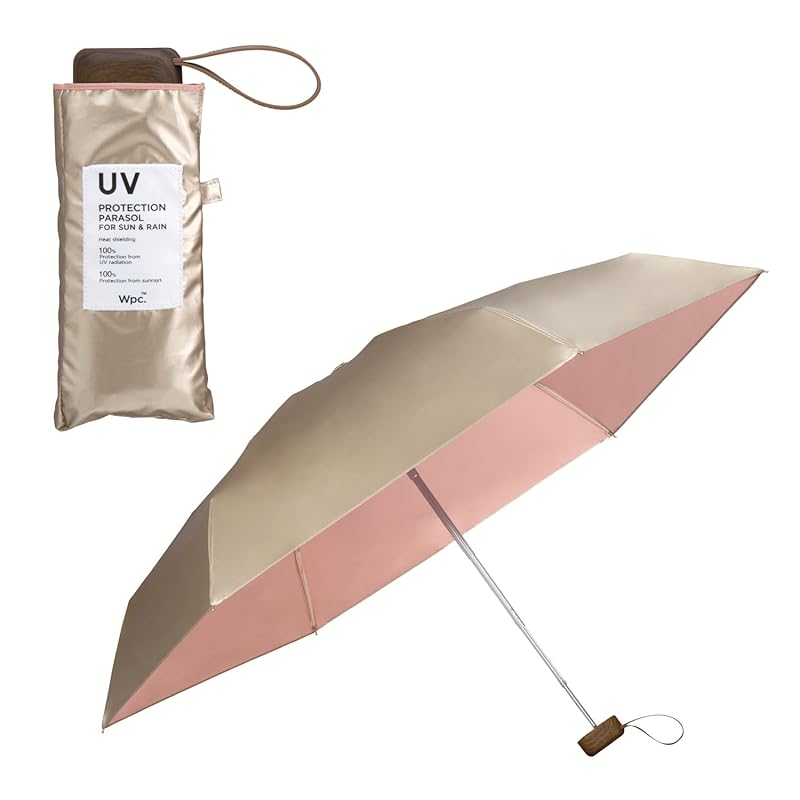 

[2025]Wpc. parasol Blackout inside color tiny gold folding umbrella commute Commuting to school trip fashionable cute woman ladies 801-12973-102