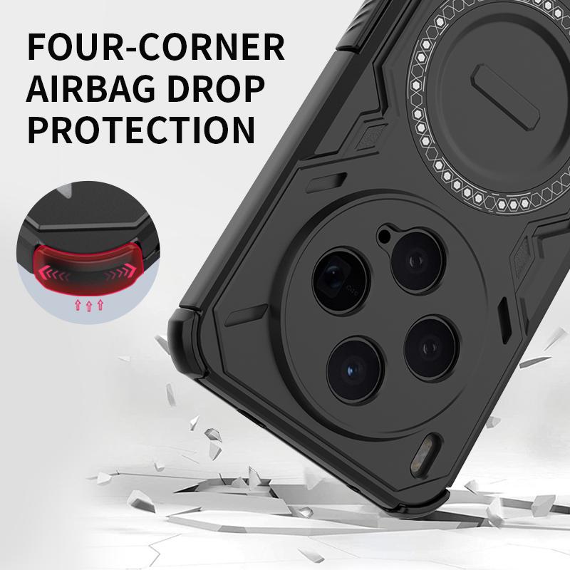 Pro VIVO X300 X300 Pro Mechanický Super Chladící Magnetický Bezdrátové Nabíjení Podpora Odolné Pouzdro na Telefon