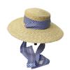Idyllic Summer Big Brim Fashion Beach Hat Vacation Sun Hat Strapped Straw Straw Hat Sunscreen Shade Cool Hat