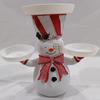 Christmas Santa Claus Tray Cartoon Snowman Cake Stand Candy Snacks Treats Holder with 3 Trays Xmas Holiday Party Decorative Tray