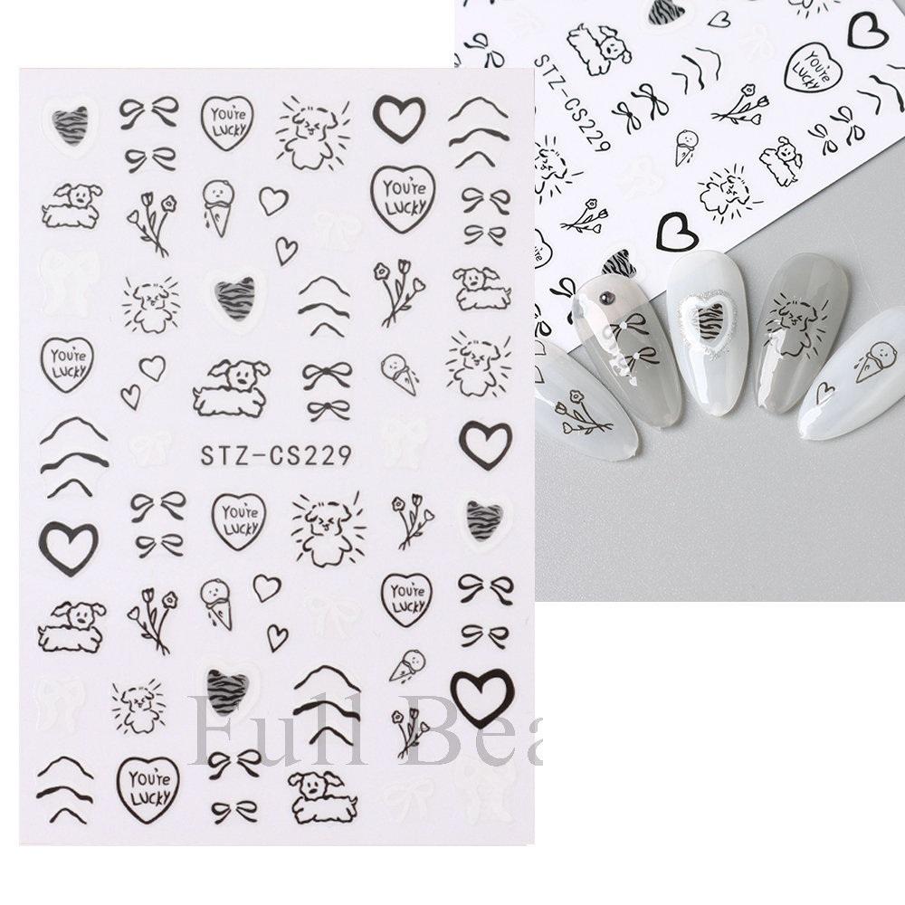 

Водные наклейки для ногтей Цветок Лист Дерево Зеленый Простой Осенний Слайдер для Маникюра Нейл-Арта Водяные знаки Советы