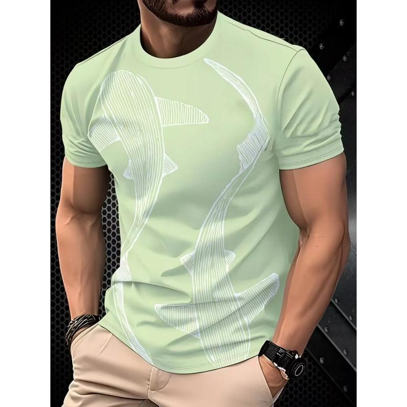 Summer Classic Men's T-shirt Outdoor Round Neck Short Sleeve