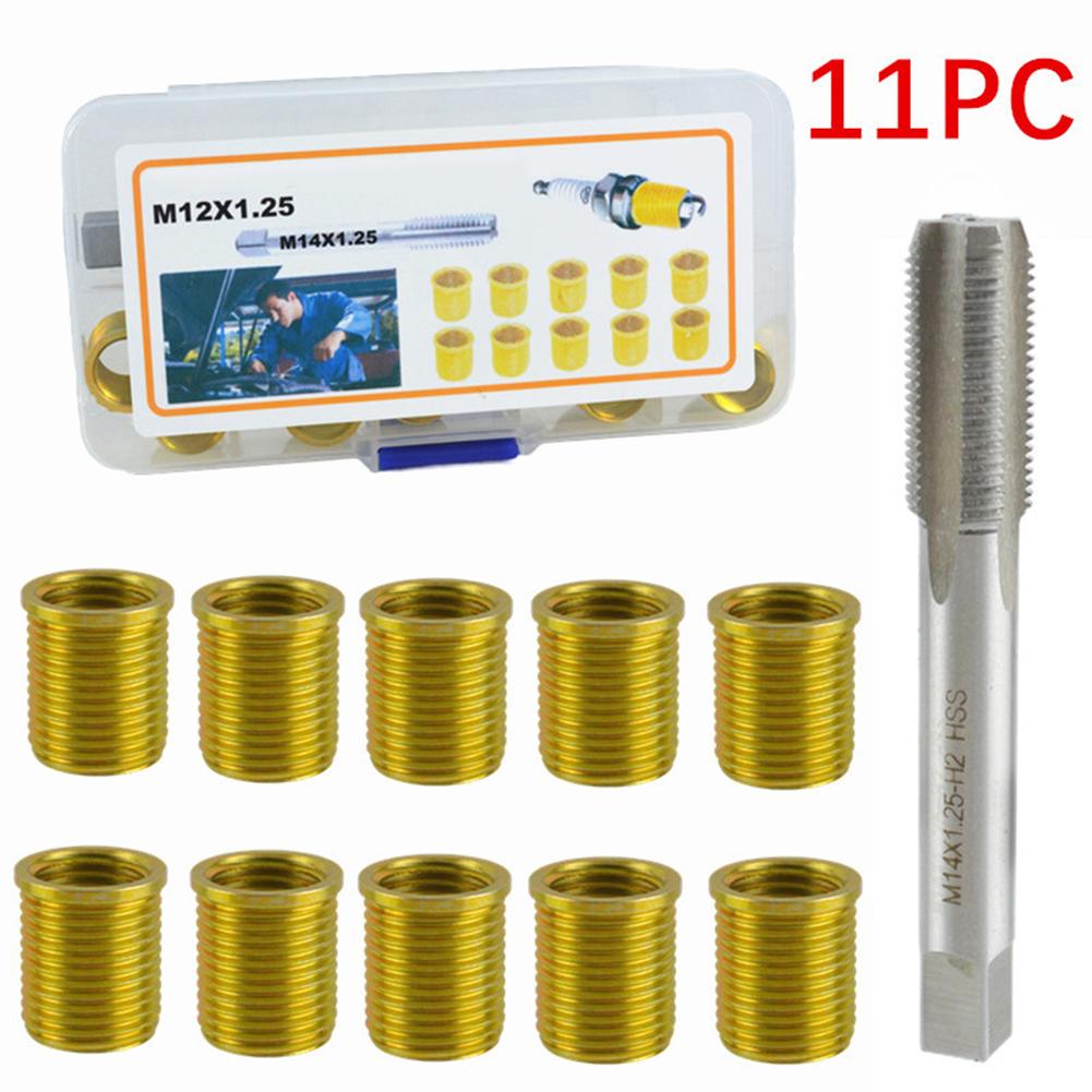 

11pcs Thread Hole Repair Tools M12x1.25 Thread Inserts And M14x1.25 Thread Tap For Gasoline Engines Generators Repairing China Mainland