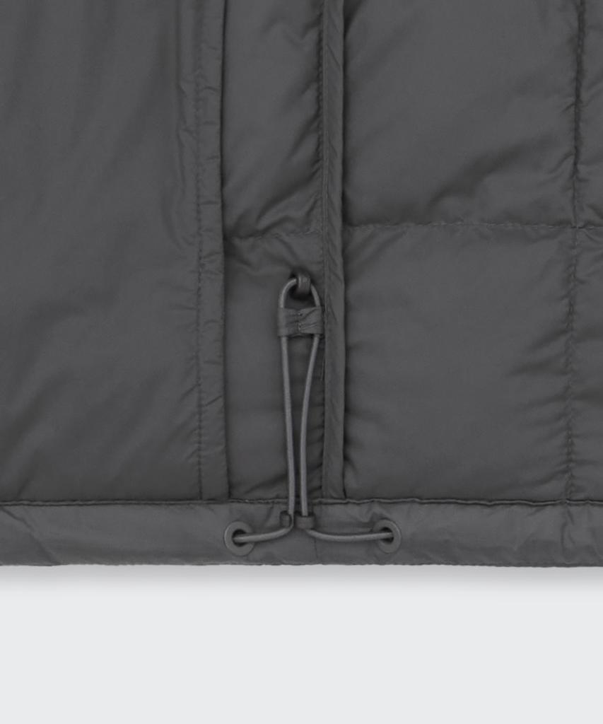 MUSINSA STANDARD Square Quilted Hooded Light Padded Jacket [Grey]