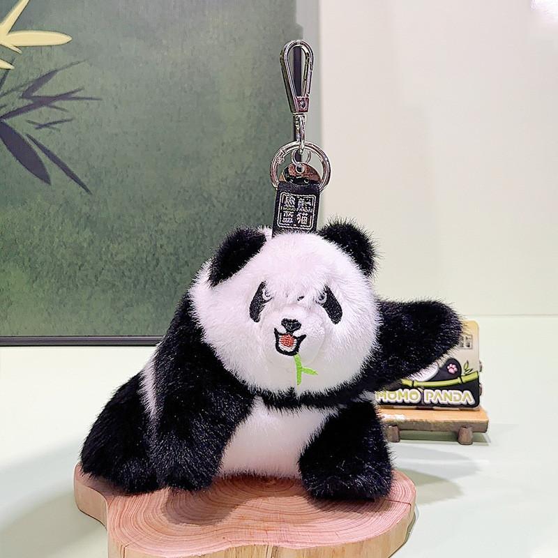 

Plush Panda Endearing Keychain Charming Design Colorful Accessory For Use Daily Cool Panda