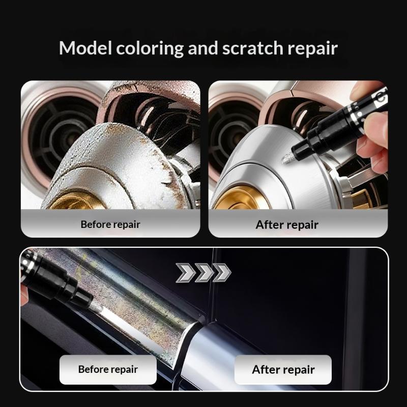 2,8 mm Galvanik-Lackmarker Spiegeleffekt Wasserdichter Pinsel Metallmarker Für Graffiti Schreibwaren Kunstbedarf