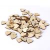 50 Pcs 40mm Wooden Heart Shape Embellishment for Crafts Wedding Decor Christmas Decoration