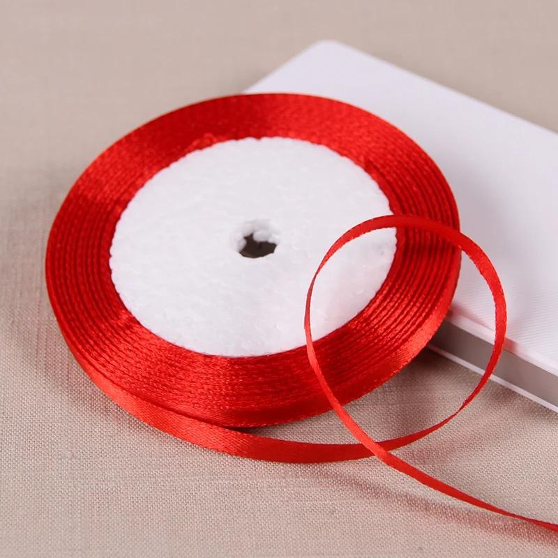 25Yards 6mm Silk Satin Ribbons for Crafts Bow Handmade Accessories for Clothing Accessories and Hats DJIY