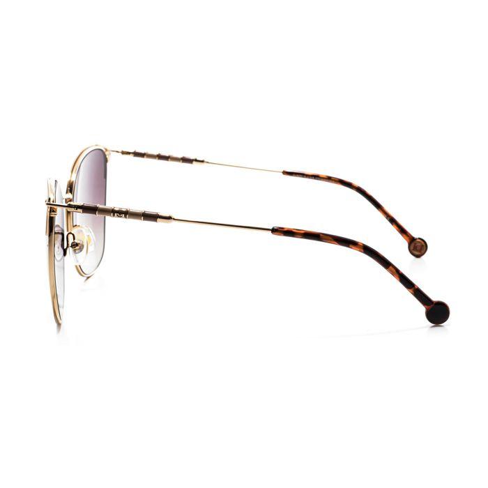 Lunettes de soleil ovales en métal CH0036S pour femme-Beige doré