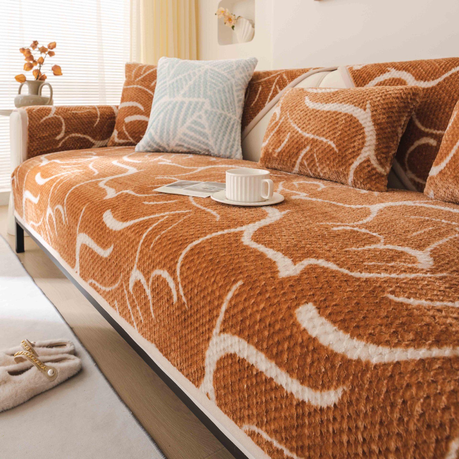 

Плюшевая подушка для дивана Осень и зима Новая накидка на диван Утолщенная нескользящая накидка Комбинация Чехол для подушки дивана Полотенце 70*70cm