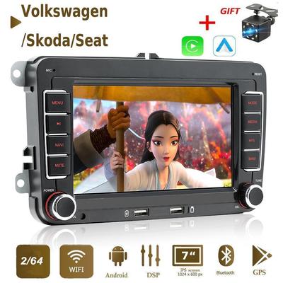 7 "Android Carplay Auto-Multimedia-Player Für VW/Volkswagen Golf Polo Tiguan Passat B7 B6/Seat Leon/Skoda Octavia Radio GPS Navigation 2 + 64 GB