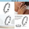 Double Rings Sun With Moon Enamel Zircon Silver Color Finger Rings For Women Girl Female Luxury Party Engagement Jewelry