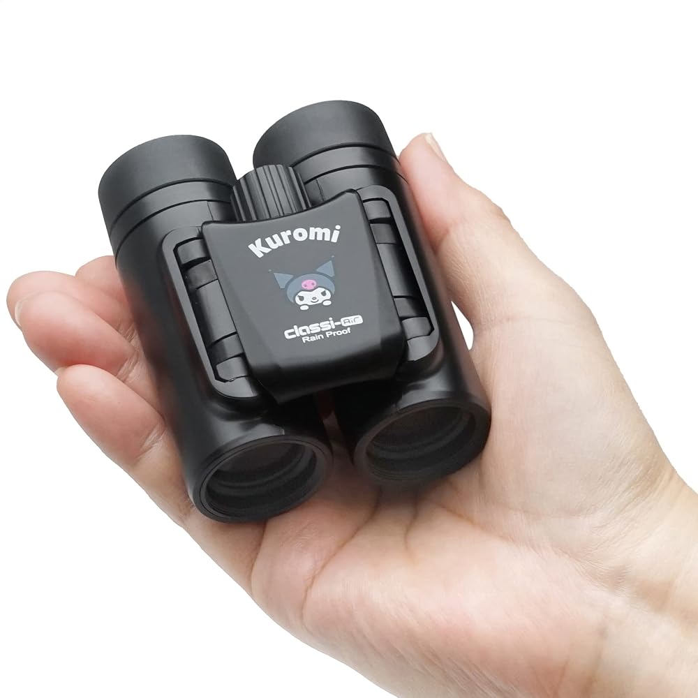 Kenko Sanrio Binoculars for Concerts, 8x Magnification, 21mm Objective Lens, Ultra-Lightweight & Ultra-Compact, Rainproof, Multi-Coated, Black SK-CL08