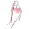 Leather Leather Key Chain Heart-shaped Exquisite Girls' Bag Accessory  Car Accessories
