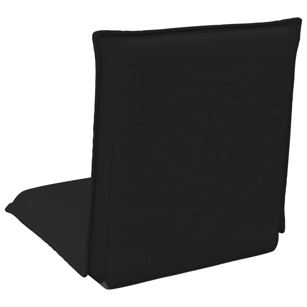 Adjustable Floor Armchair Black Fabric