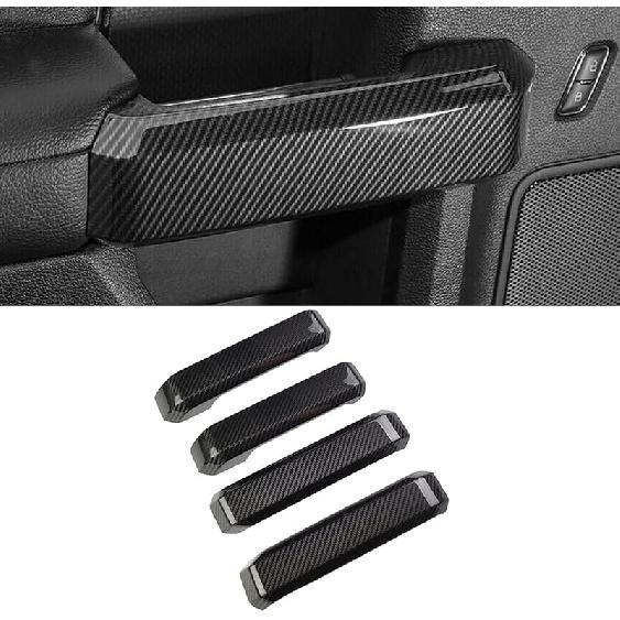 Keptrim for F-150 ABS Carbon Fiber Inner Door Handles Cover Trim for Ford F150 2015 2016 2017 2018 2019 2020 (4pcs)