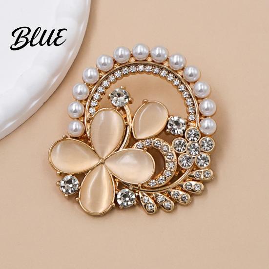Strong Buckle Collar Pin Solid Alloy Pin Four-Leaf Clover Center