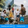 12L Faltbarer Eimer Tragbarer Outdoor-Reise Faltbarer Wassereimer Schüssel Spüle Waschtasche Autowascheimer Multifunktion für Camping