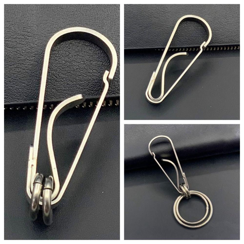 Business Style Stainless Steel Men Key Rings Theft-resistant Car Key Chain  Business Gifts