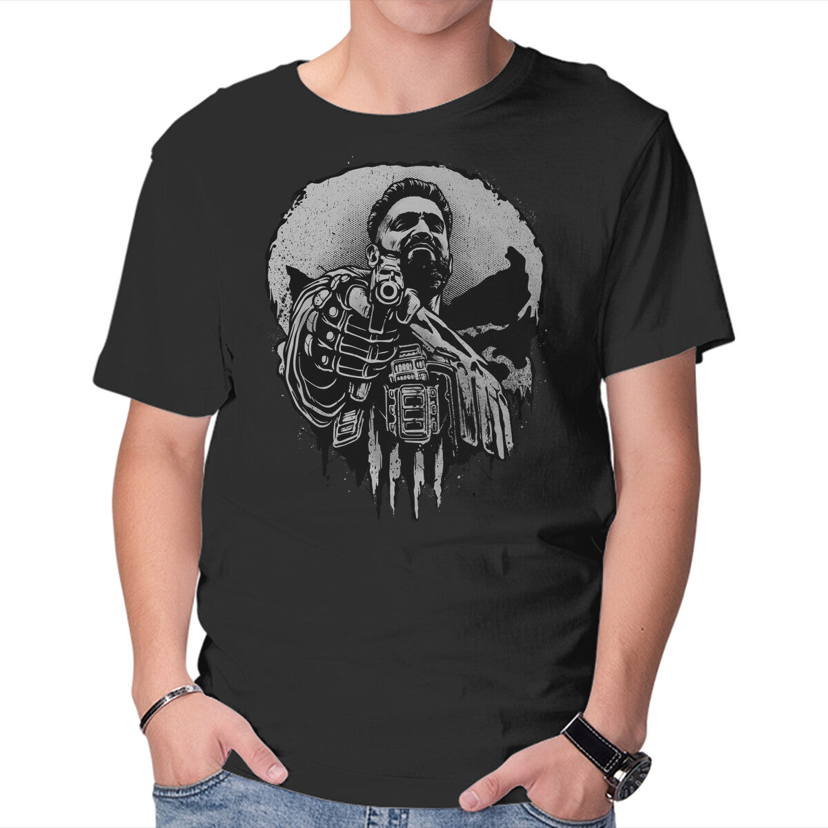 Unisex Crew Neck T-Shirt Aim For Peace Graphic Short Sleeve Casual Tee XL