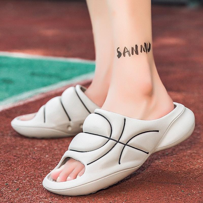 Neue Herren Hausschuhe EVA Plattform Massage Slipper Mode Design Sommer Stadtspaziergang Strand Freizeit Sandalen für Damen Heim Pantoletten