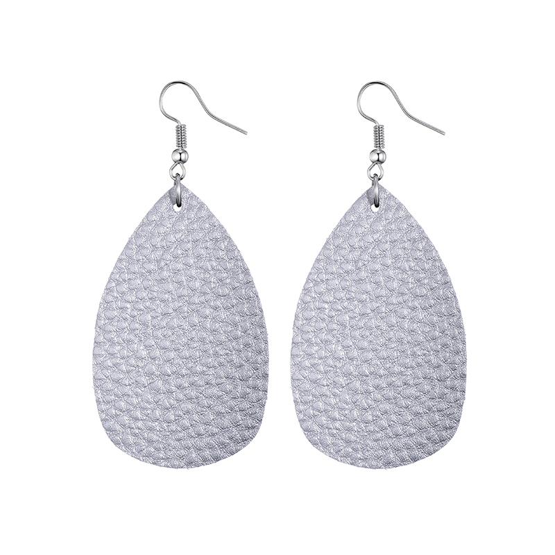 Fashion Leather Earrings Lightweight Faux Leather Leaf Earrings Teardrop Dangle Handmade For Women Girls Jewelry Wholesale