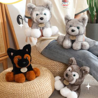 22cm Cute Simulation Puppy Plush Stuffed Toy Soft Doll Children's Cloth Doll Birthday Gift Kawaii Desktop Home Decoration