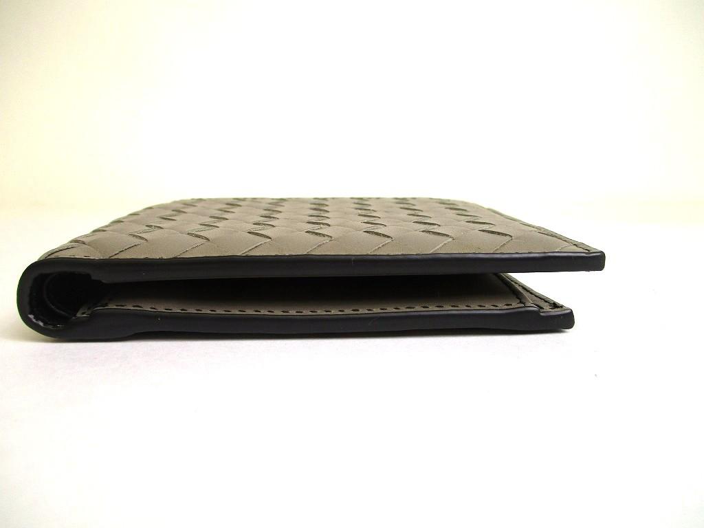 Authentic BOTTEGA VENETA Intrecciato Gray Leather Bifold Wallet Compact Wallet #a884  Refurbished