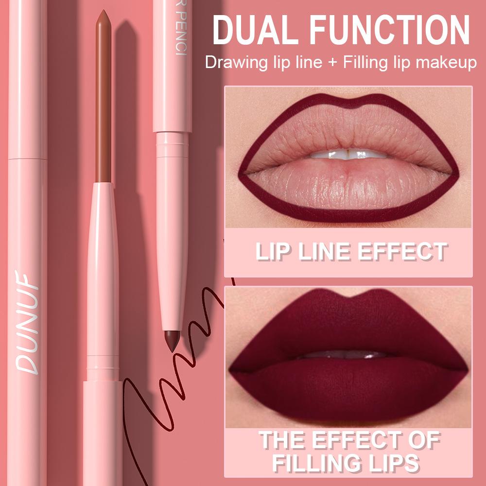 6 sztuk/zestaw konturówka do ust Nude Lip Liner Set wodoodporna matowa szminka o długotrwałym działaniu błyszczyk odporny na rozmazywanie łatwa aplikacja prezent dla każdego rodzaju skóry