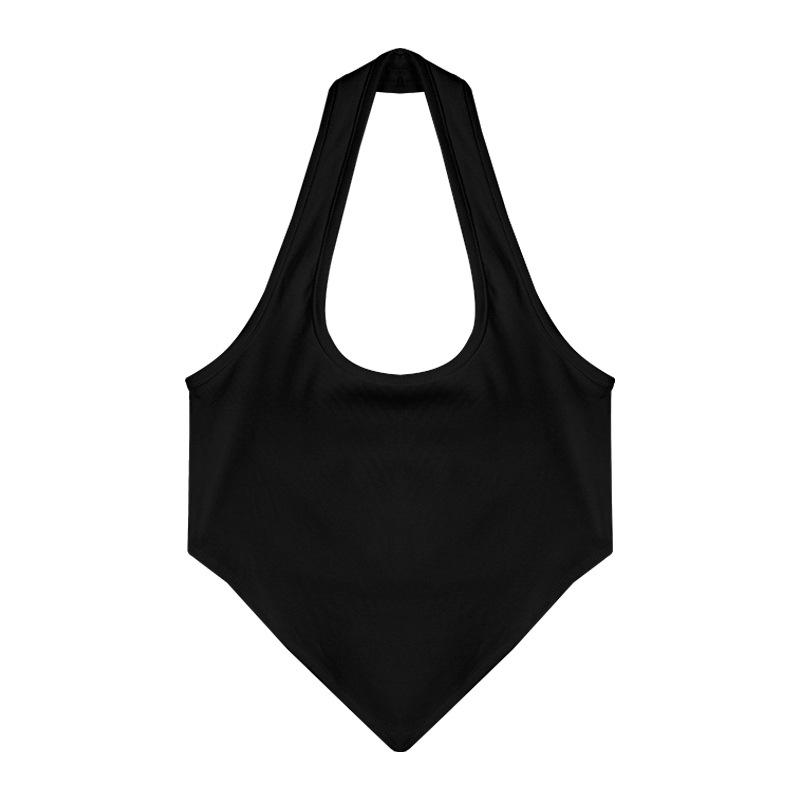 Pure desire Spice Girl neck sling small vest women's autumn and summer irregular sexy outer wear short bottoming shirt top
