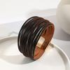 Adjustable Gradient Leather Wrap Bracelet Women Magnetic Clasp Geometric Style PU Cuff Bangle Fashion Accessory