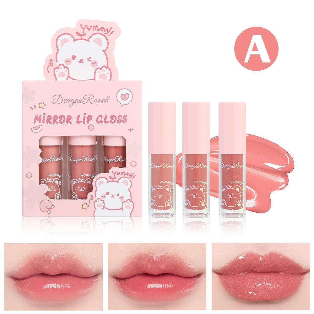 

DragonRanee Pearlescent Lip Gloss: Hydrating, Glittery Lip Oil with Mirror Finish and Cartoon Design.