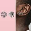 Sterling Tone Pendiente Sparkling Family Tree Stud Earrings Earrings Fit Earrings For Women Fine JewelryTrendy Stud