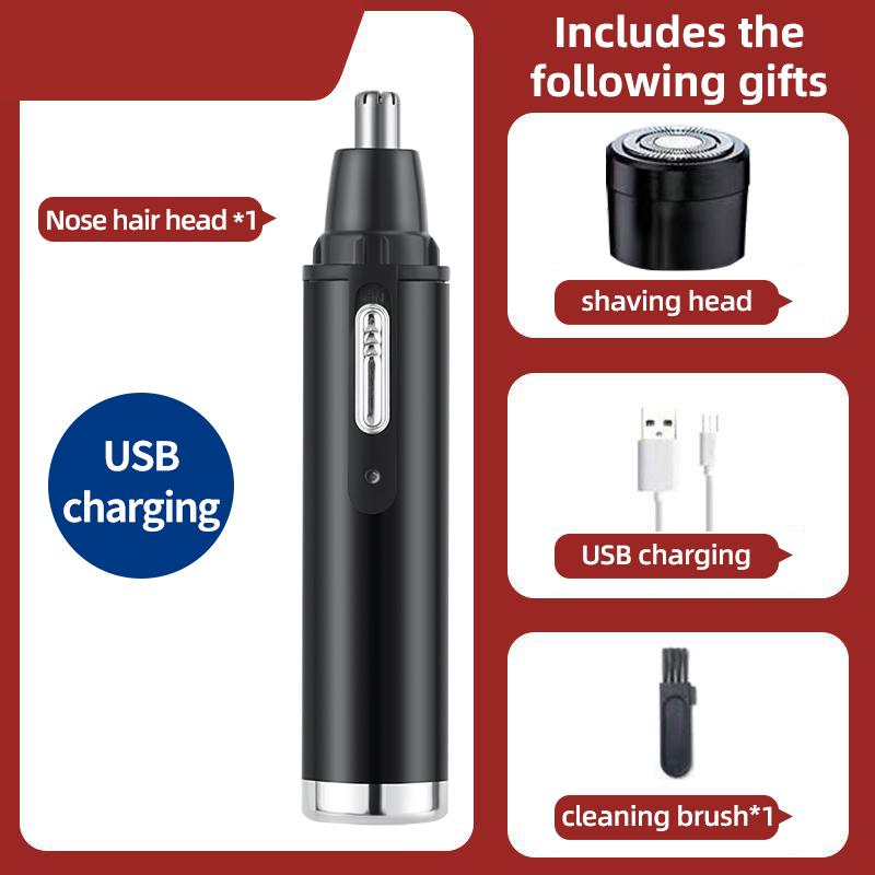 

Electric Nose Hair Clipper Rechargeable Multi-Kinetic Shaving Two-In-One Unisex Fully Automatic Washable Trimmer