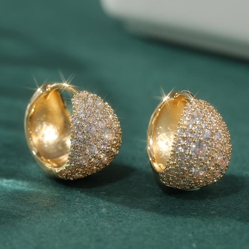 Elegant Exquisite with Sparkling Zircon Earrings for Women's Parties Birthdays Engagements Weddings Jewelry Gifts Accessories