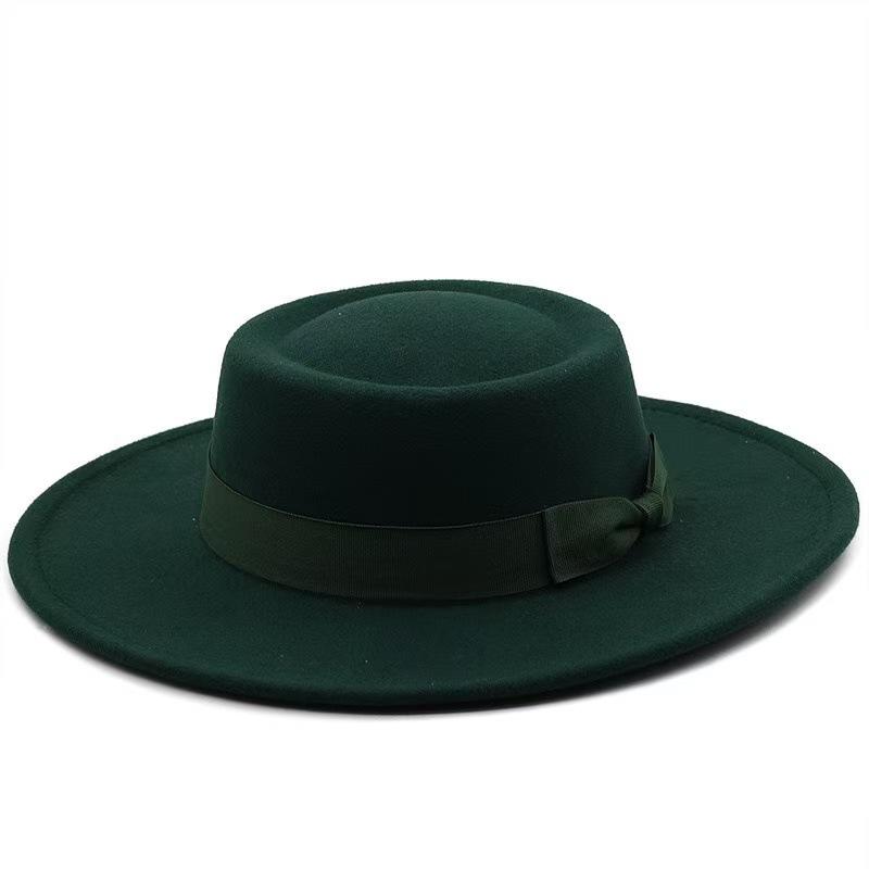 Popolare cappello a cilindro classico retrò .cm europeo e americano, cappello a cilindro a cupola concava-convessa in lana moda da uomo e da donna