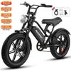 Bicicletta Elettrica Mukkpet Racer Ruota da 20" Motore 250W Full Sospensioni Bicicletta Elettrica per Adulti 48V 18Ah Freni a Doppio Disco 7 Velocità Carico Massimo 150Kg